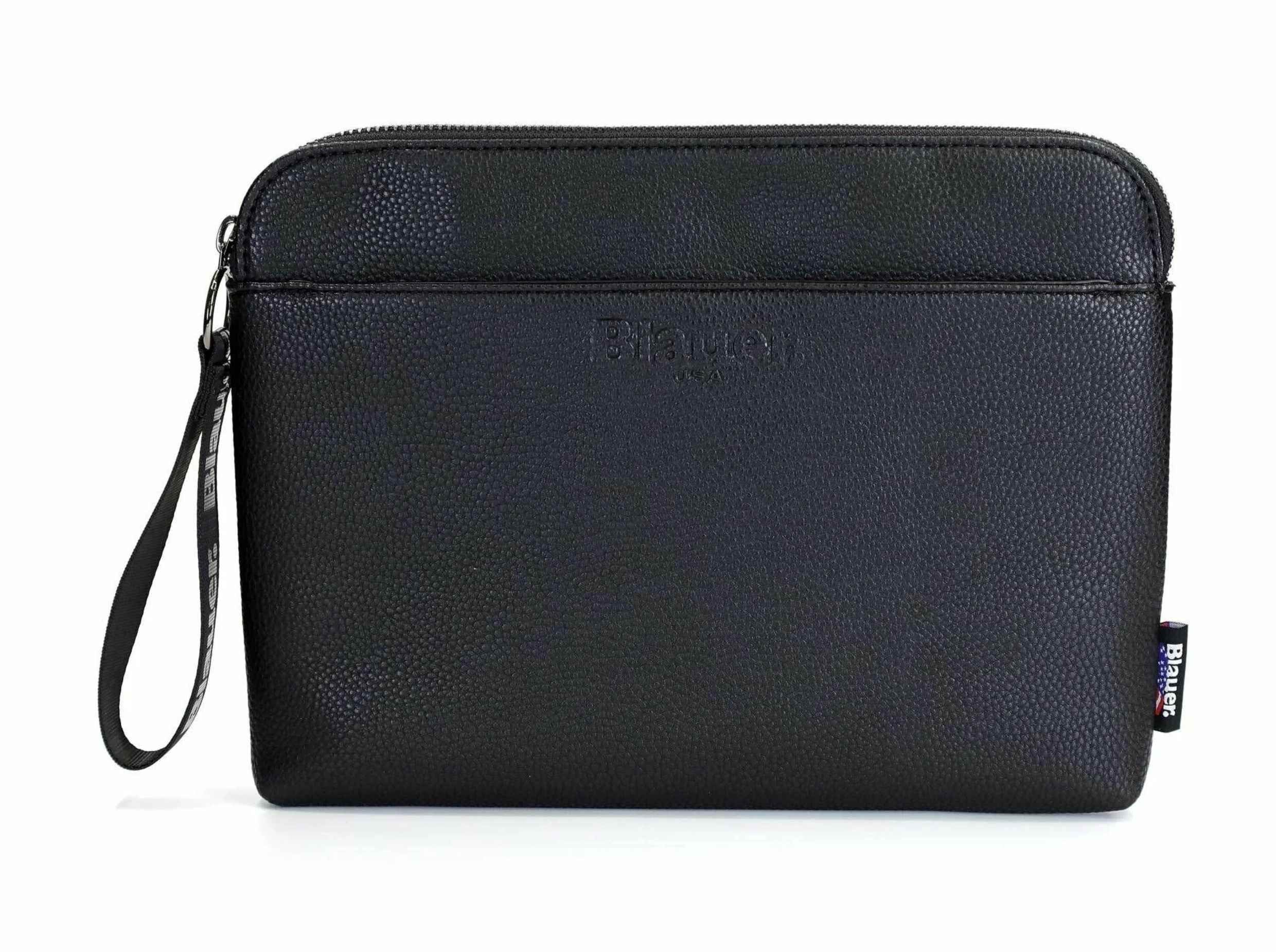 Borsa uomo Blauer Waco 02 laptop case in ecopelle nero B25BU10 F4WACO02/MET