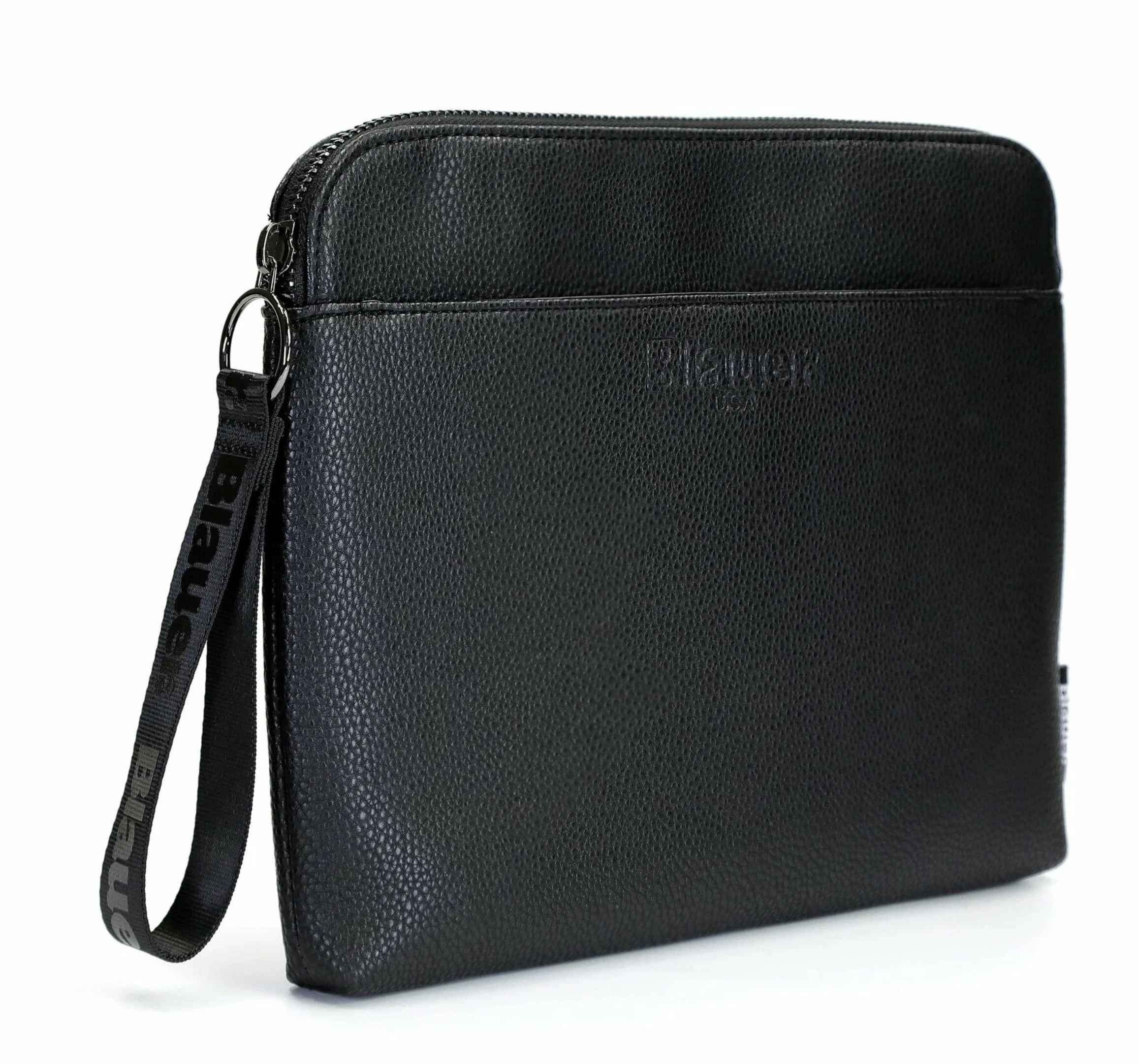 Borsa uomo Blauer Waco 02 laptop case in ecopelle nero B25BU10 F4WACO02/MET