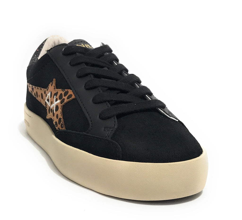Scarpe Sun68 sneaker Girl's big Katy suede teen pelle nero Z25SU06 Z44424T