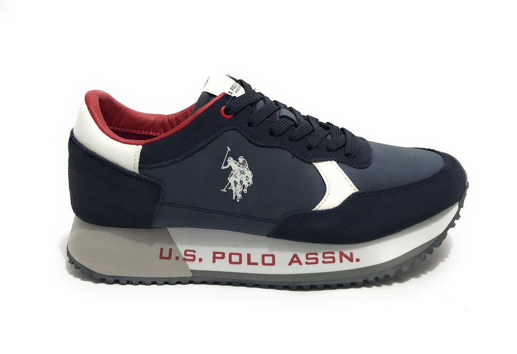 Scarpe U.S. Polo sneaker running Cleef 006M in pelle scamosciata/ tessuto dark blue U25UP01