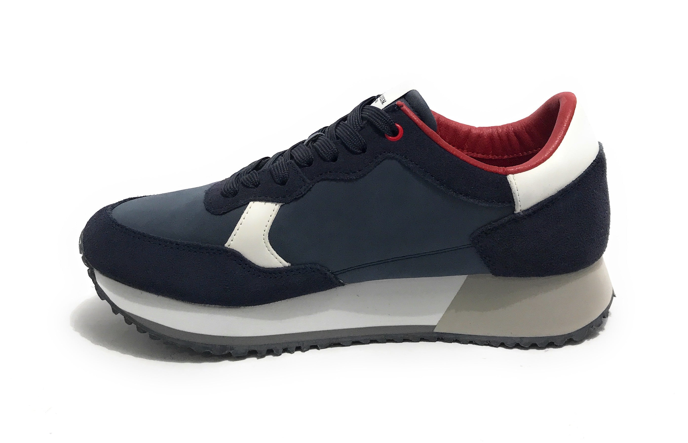 Scarpe U.S. Polo sneaker running Cleef 006M in pelle scamosciata/ tessuto dark blue U25UP01