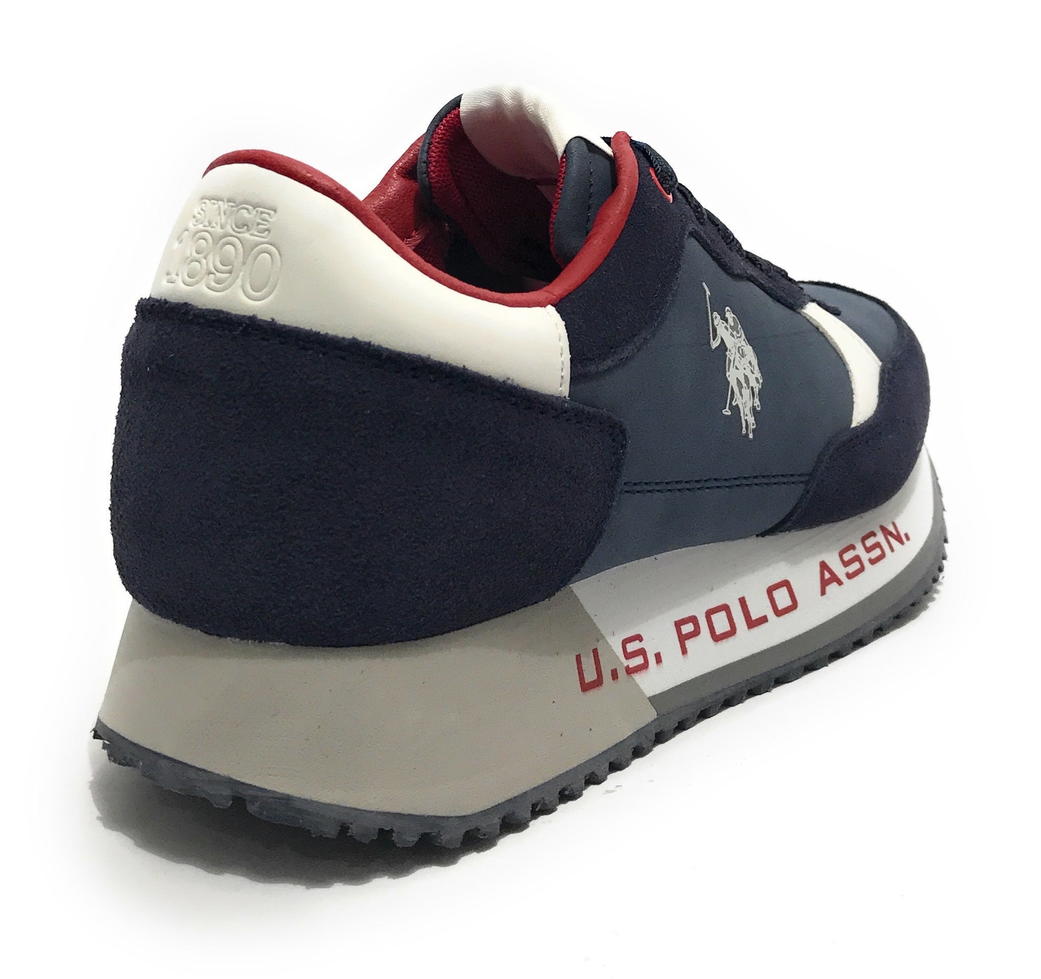 Scarpe U.S. Polo sneaker running Cleef 006M in pelle scamosciata/ tessuto dark blue U25UP01