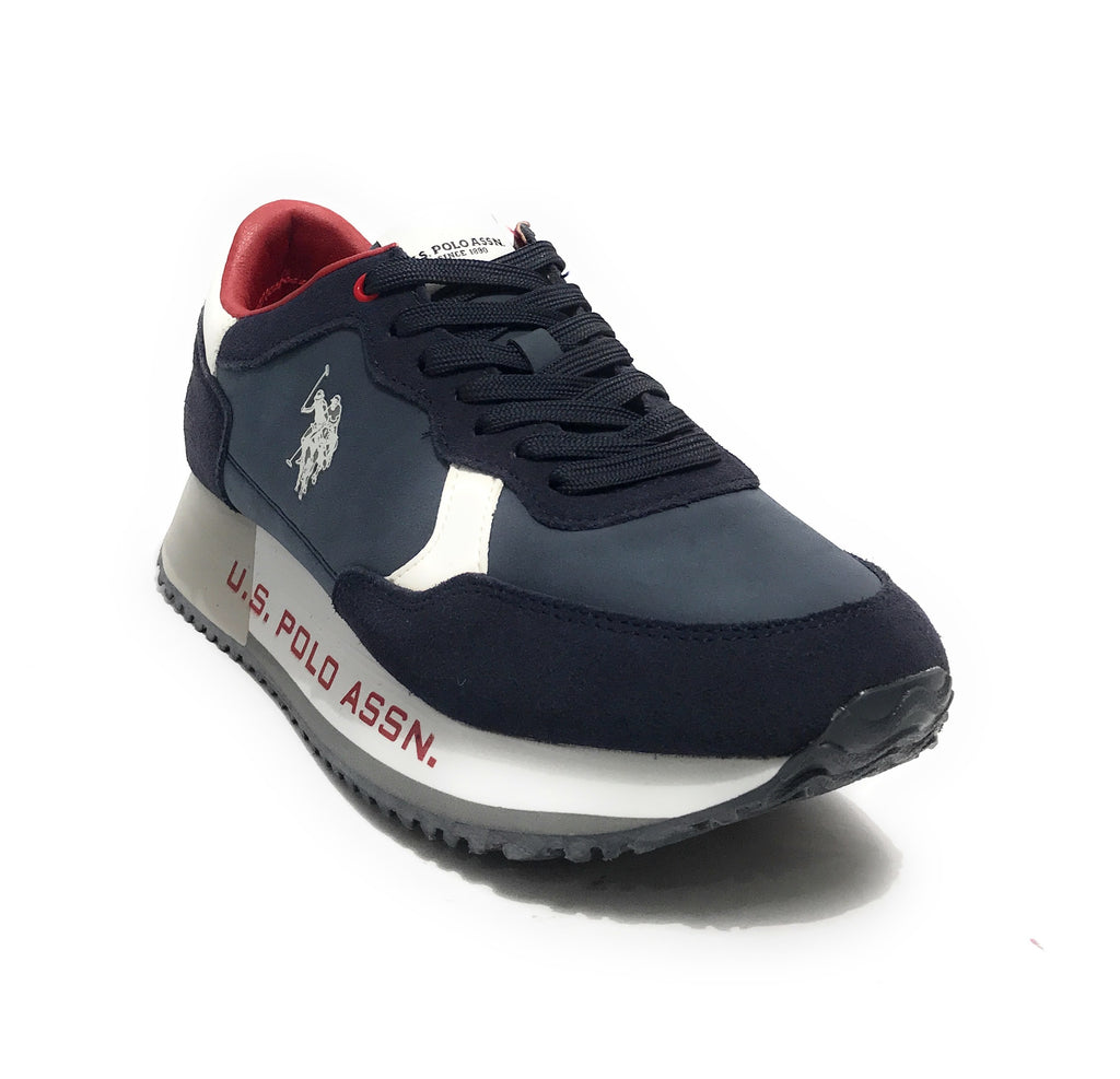 Scarpe U.S. Polo sneaker running Cleef 006M in pelle scamosciata/ tessuto dark blue U25UP01
