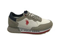 Scarpe U.S. Polo sneaker running Cleef 006M in pelle scamosciata/ tessuto white/ light grey U25UP02