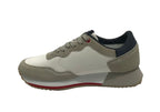 Scarpe U.S. Polo sneaker running Cleef 006M in pelle scamosciata/ tessuto white/ light grey U25UP02