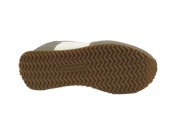 Scarpe U.S. Polo sneaker running Cleef 006M in pelle scamosciata/ tessuto white/ light grey U25UP02