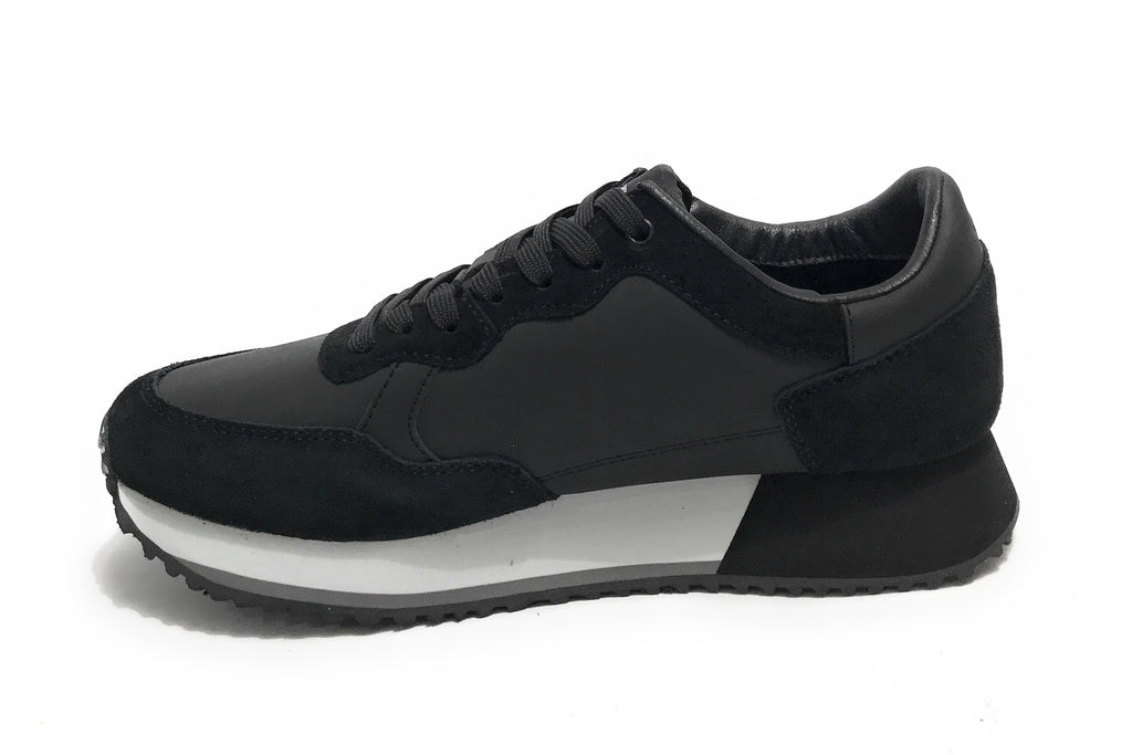 Scarpe U.S. Polo sneaker running Cleef 006A in pelle scamosciata/ tessuto black U25UP05