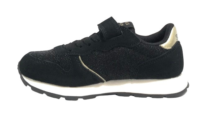 Scarpe Sun68 sneaker Girl's Ally glitter textile Kid nero Z25SU18 Z44404K