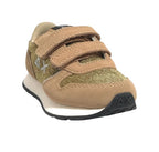 Scarpe Sun68 sneaker Girl's Ally glitter textile baby suede/ ecosuede oro Z25SU23 Z44404B