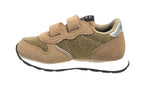Scarpe Sun68 sneaker Girl's Ally glitter textile baby suede/ ecosuede oro Z25SU23 Z44404B