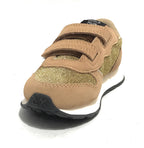 Scarpe Sun68 sneaker Girl's Ally glitter textile baby suede/ ecosuede oro Z25SU23 Z44404B