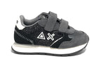 Scarpe Sun68 sneaker Girl's ally big glitter baby suede/ ecosuede nero Z25SU22 Z44417B