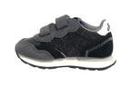 Scarpe Sun68 sneaker Girl's ally big glitter baby suede/ ecosuede nero Z25SU22 Z44417B