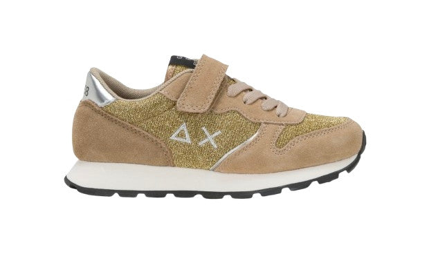 Scarpe Sun68 sneaker Girl's Ally glitter textile Kid oro Z25SU27 Z44404K