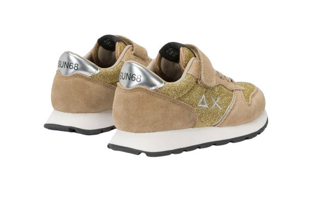 Scarpe Sun68 sneaker Girl's Ally glitter textile Kid oro Z25SU27 Z44404K
