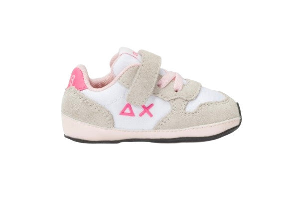 Scarpe Sun68 sneaker Girls's Ally solid nylon new born suede/ nylon bianco Z25SU34 Z44401N