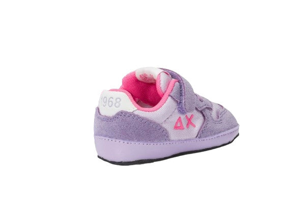 Scarpe Sun68 sneaker Girls's Ally solid nylon new born suede/ nylon lilla Z25SU33 Z44401N