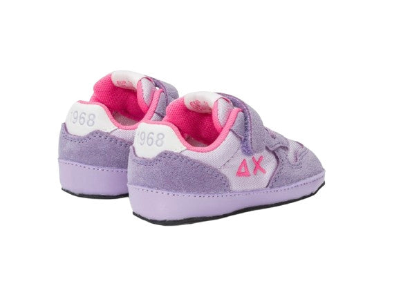 Scarpe Sun68 sneaker Girls's Ally solid nylon new born suede/ nylon lilla Z25SU33 Z44401N