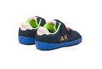 Scarpe Sun68 sneaker Boy's tom fluo new born suede/ nylon navy blue Z25SU36 Z44302N