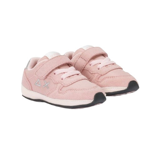 Scarpe Sun68 sneaker Girls's Ally Gold Silver new born suede/ nylon rosa Z25SU35 Z44402N