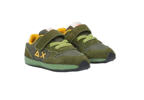 Scarpe Sun68 sneaker Boy's tom solid nylon new born suede/ nylon militare scuro  Z25SU38 Z44301N
