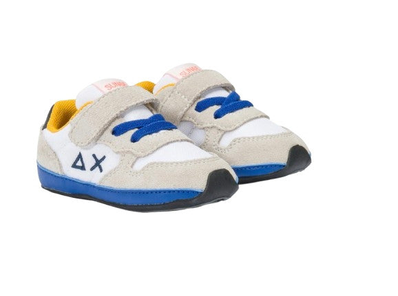 Scarpe Sun68 sneaker Boy's tom solid nylon new born suede/ nylon bianco Z25SU37 Z44301N