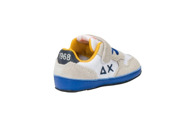 Scarpe Sun68 sneaker Boy's tom solid nylon new born suede/ nylon bianco Z25SU37 Z44301N