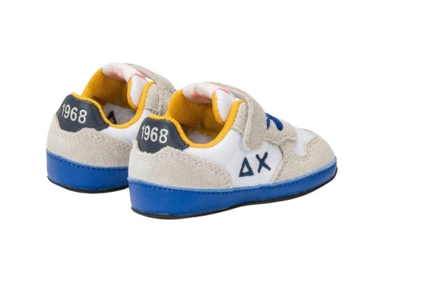 Scarpe Sun68 sneaker Boy's tom solid nylon new born suede/ nylon bianco Z25SU37 Z44301N