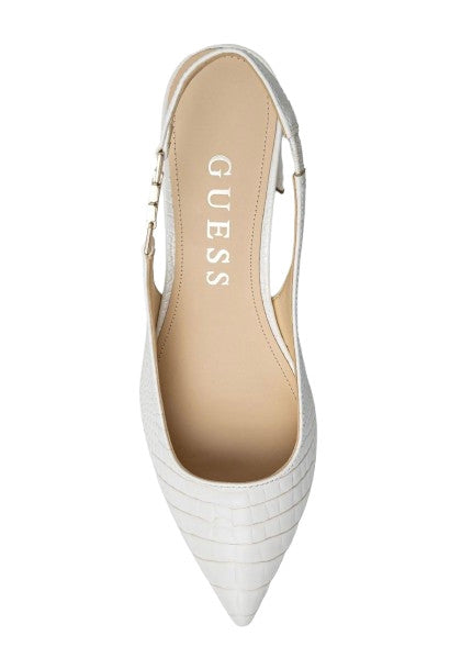 Décolleté Guess a punta Zabela tc 65 ecopelle white DS25GU05 FLPZABPEL05
