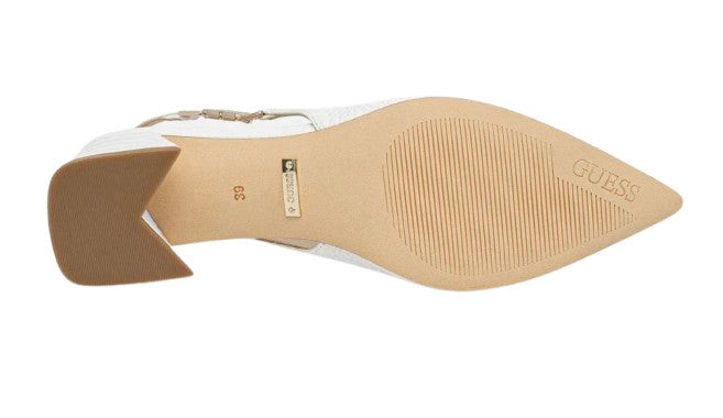 Décolleté Guess a punta Zabela tc 65 ecopelle white DS25GU05 FLPZABPEL05