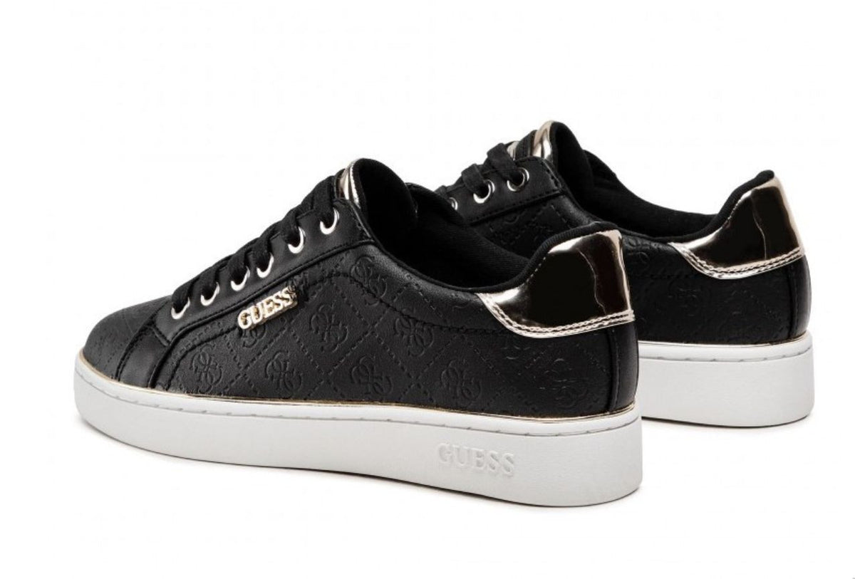 Scarpe donna sneaker Guess Beckie active lady 4g logo in ecopelle black DS25GU19 FL5BEKFAL12
