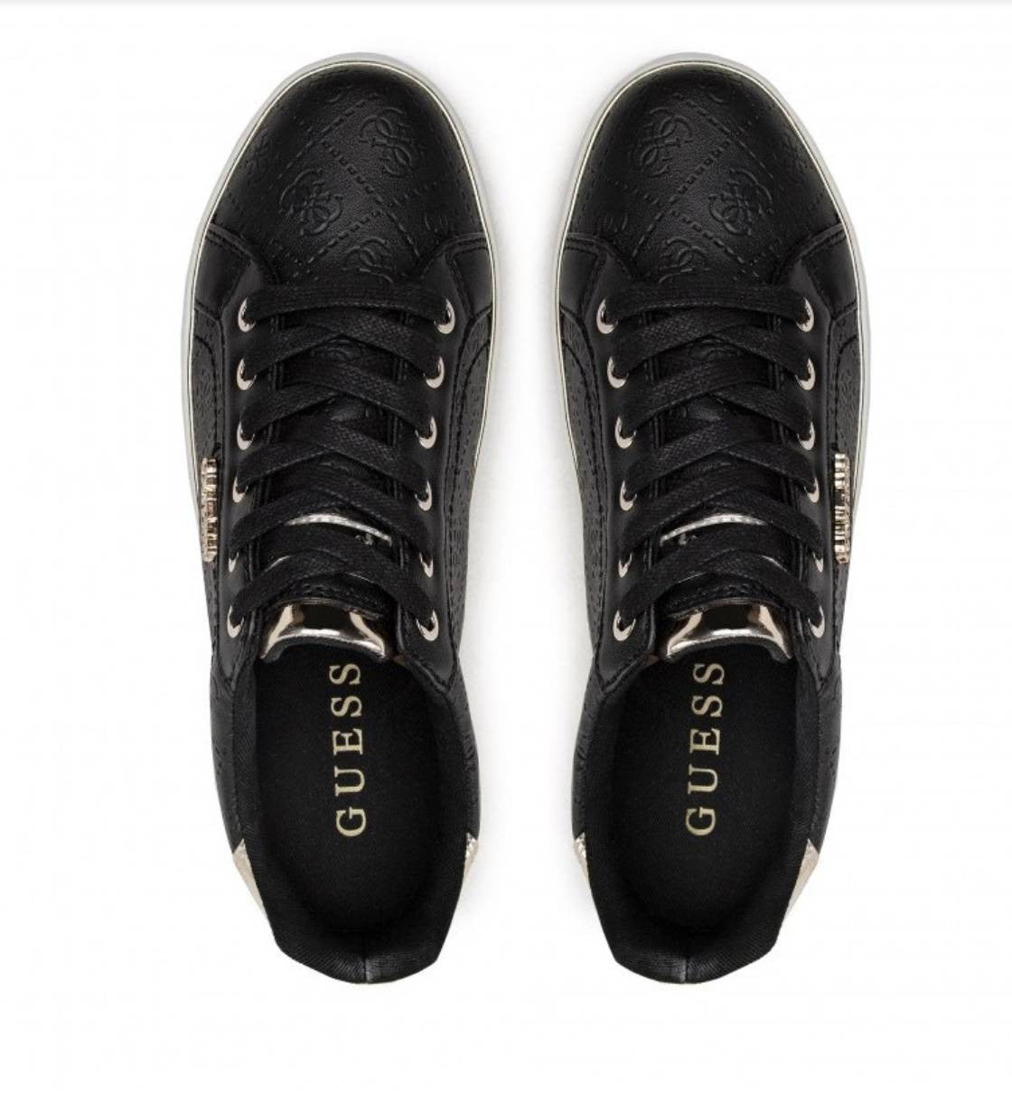 Scarpe donna sneaker Guess Beckie active lady 4g logo in ecopelle black DS25GU19 FL5BEKFAL12