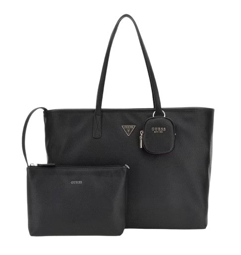 Borsa Guess shopper Power play large tech tote con pochette black BS25GU54 BG900624
