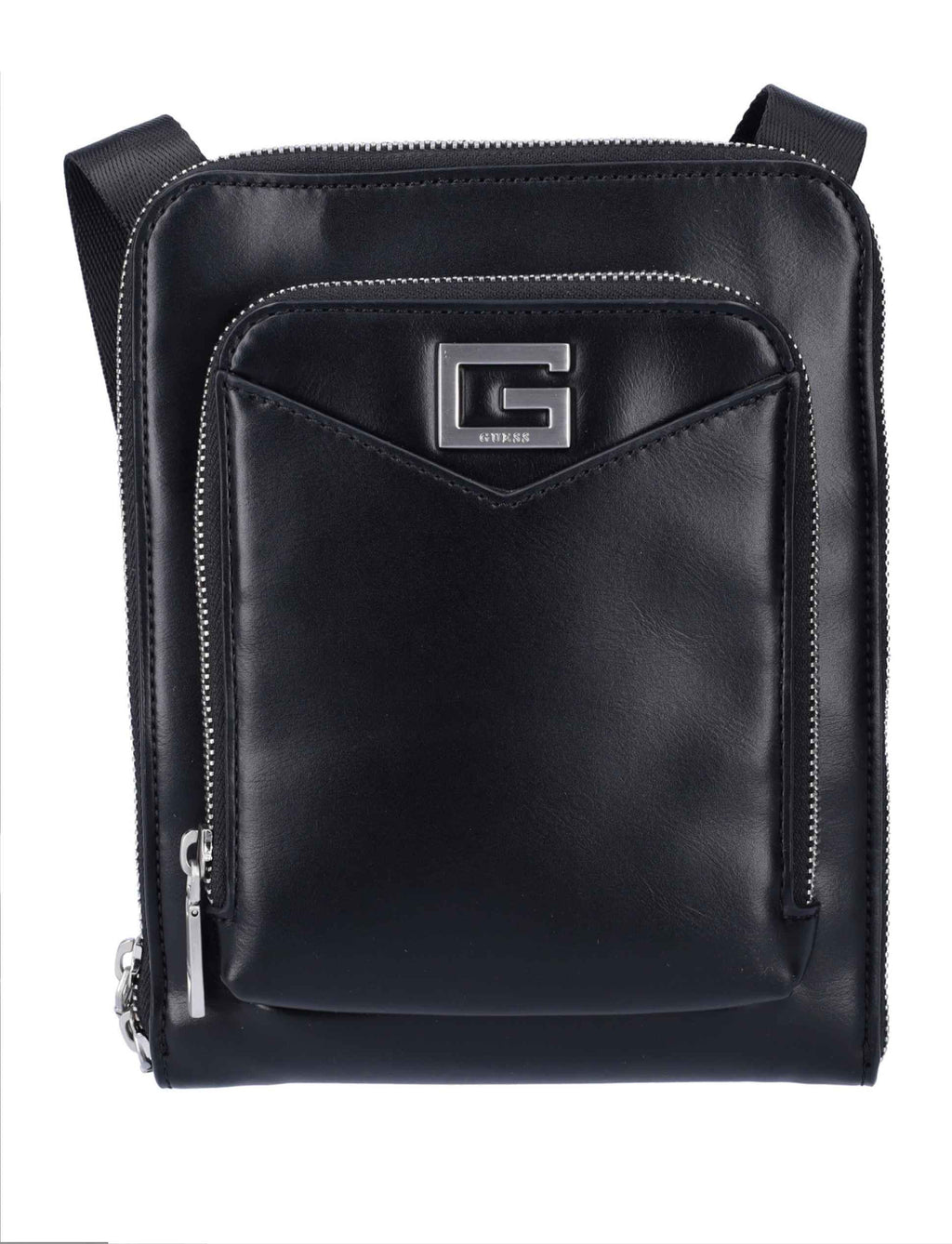 Borsa Guess tracolla uomo Siena flat crossbody zip around black UBS25GU13 HMSISSP5109