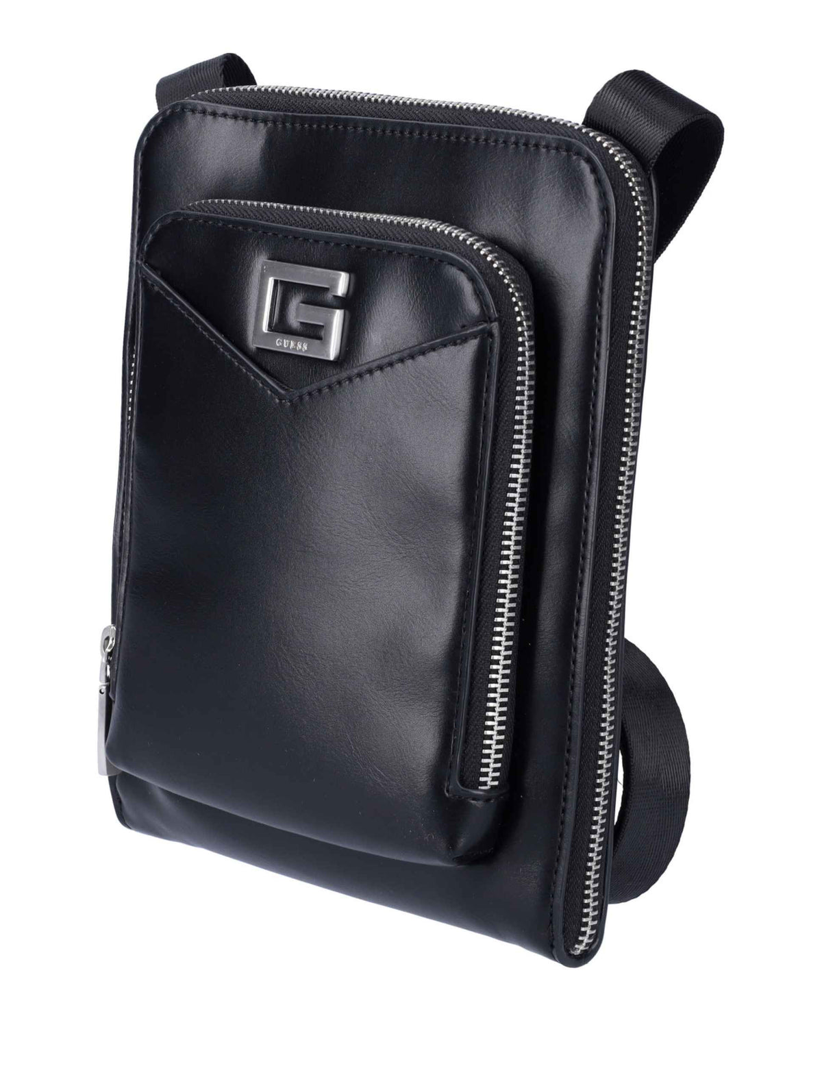 Borsa Guess tracolla uomo Siena flat crossbody zip around black UBS25GU13 HMSISSP5109