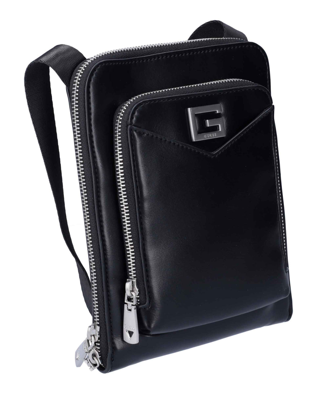 Borsa Guess tracolla uomo Siena flat crossbody zip around black UBS25GU13 HMSISSP5109