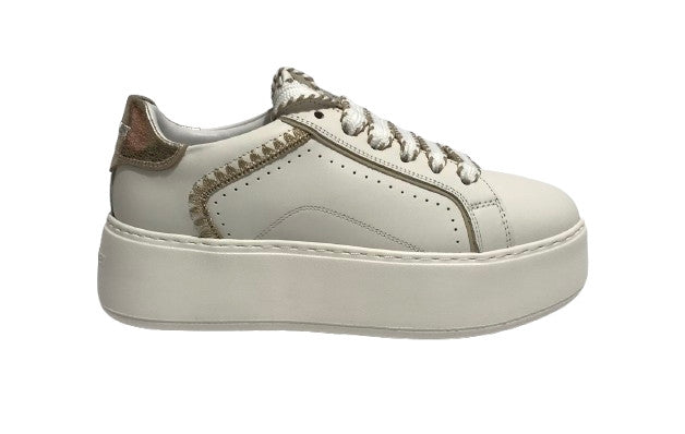 Scarpe donna sneaker Janet&Janet pelle white/ gold DS25JJ02 J-002
