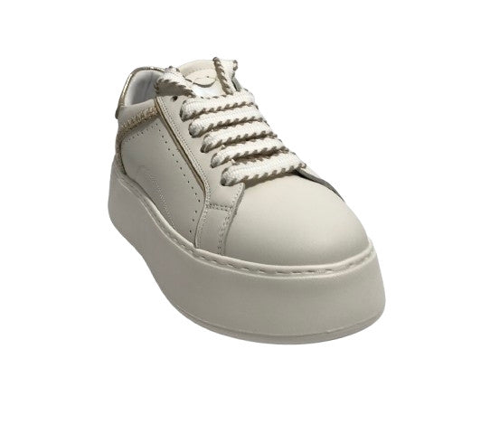 Scarpe donna sneaker Janet&Janet pelle white/ gold DS25JJ02 J-002