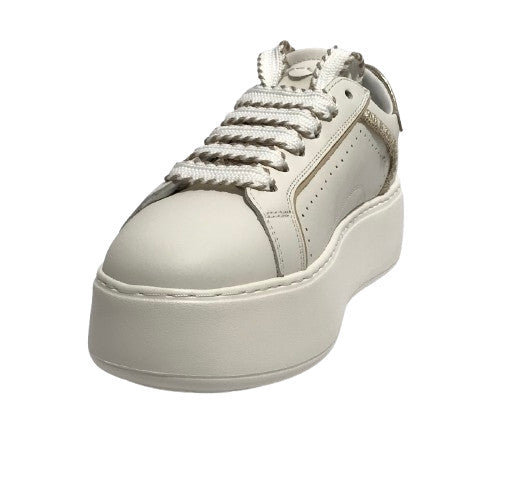Scarpe donna sneaker Janet&Janet pelle white/ gold DS25JJ02 J-002
