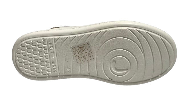 Scarpe donna sneaker Janet&Janet pelle white/ gold DS25JJ02 J-002