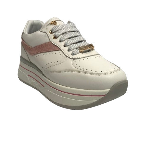 Scarpe donna sneaker Janet&Janet pelle white/ pink DS25JJ06 J-020
