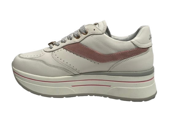 Scarpe donna sneaker Janet&Janet pelle white/ pink DS25JJ06 J-020