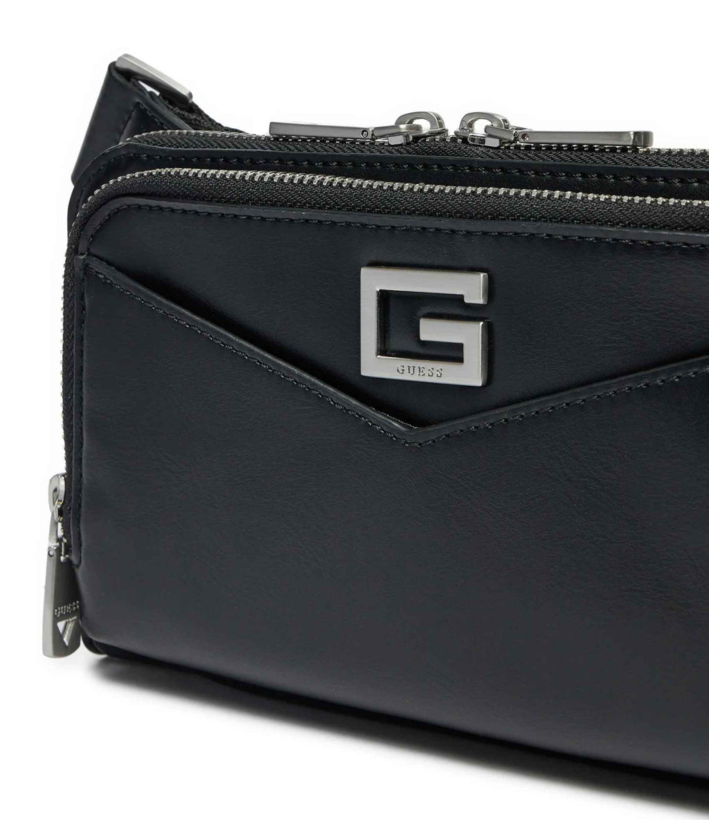 Borsa marsupio uomo Guess zip around black UBS25GU16 HMSISSP5114