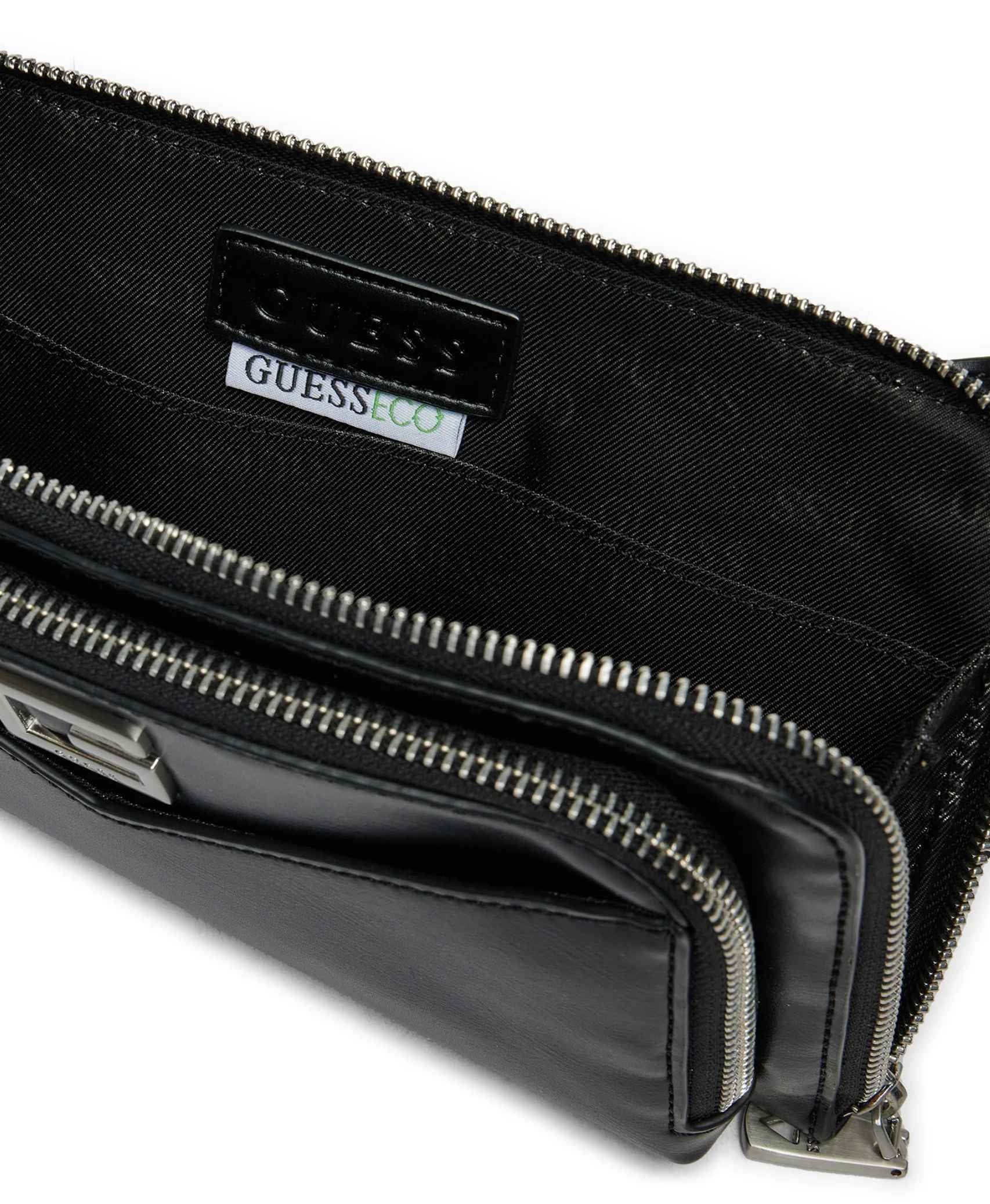 Borsa marsupio uomo Guess zip around black UBS25GU16 HMSISSP5114