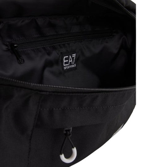 Borsa marsupio uomo EA7 Emporio Armani black/white logo UBS25EA04 245084