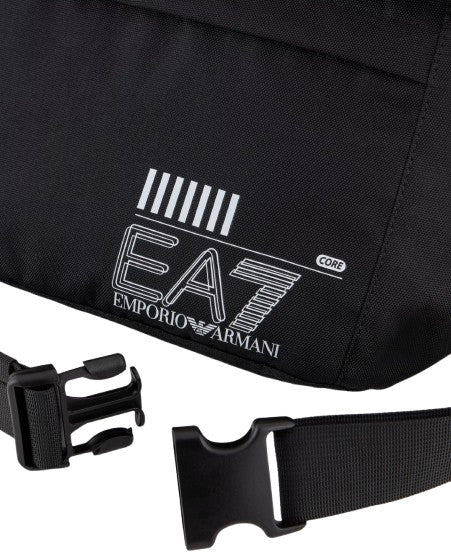 Borsa marsupio uomo EA7 Emporio Armani black/white logo UBS25EA04 245084