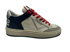 Scarpe uomo 4B12 sneakers in pelle blu/ bianco/ verde US25QB11 KYLE-U922