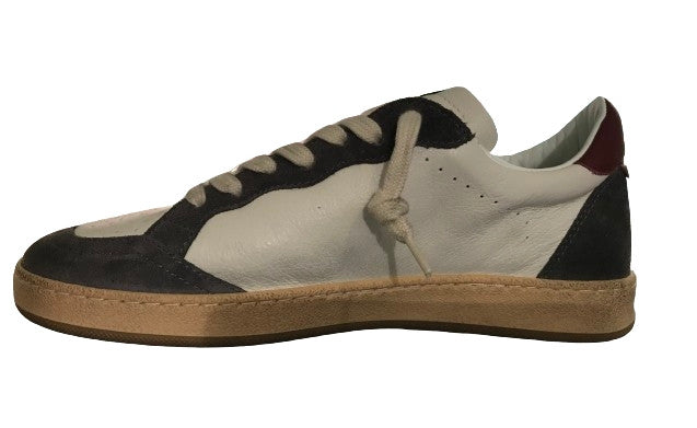 Scarpe uomo 4B12 sneakers in pelle bianco/ antracite US25QB16 PLAY.NEW-U84