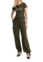 Pantalone Liu Jo donna cargo verde ES25LJ04 VA5165 T292