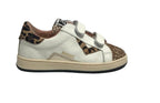Scarpe bambino 2B12 sneaker con strap Babysuprime-W74 pelle bianco/leo ZS25QB07